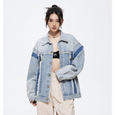 Unisex Jacket Retro Washed Loose Denim Jacket